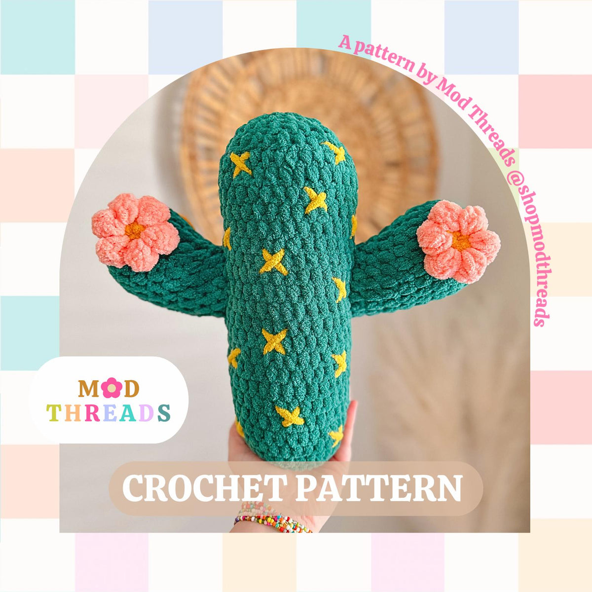 Cactus Pillow Crochet Pattern (PDF Pattern)