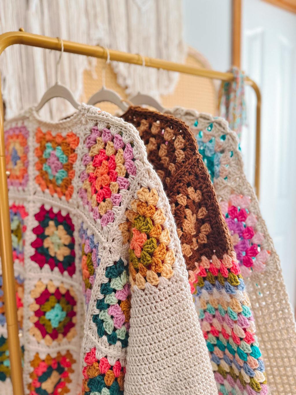 June Granny Square Crochet Cardigan Pattern Easy Beginner Wearable PDF Pattern