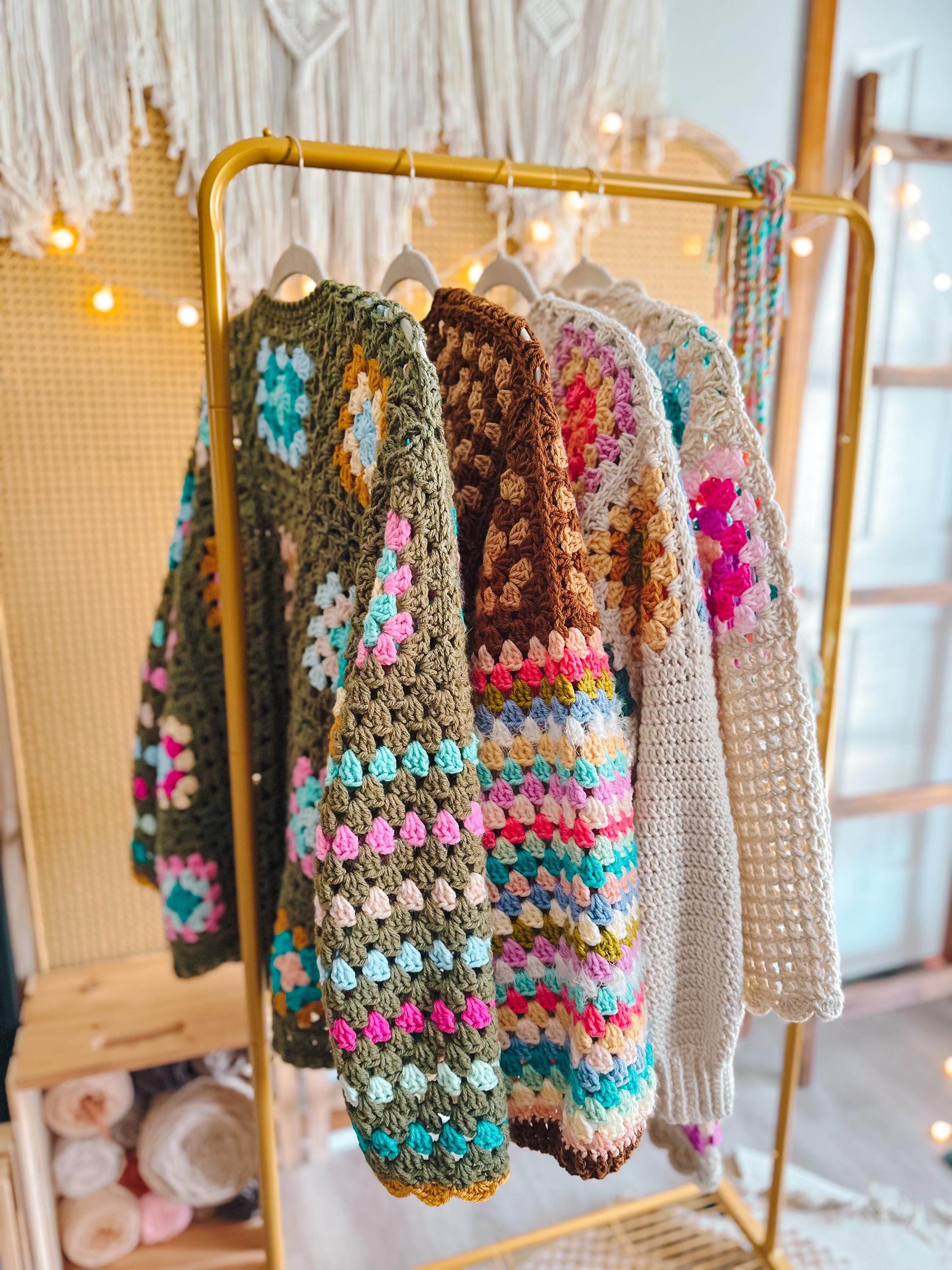 June Granny Square Crochet Cardigan Pattern Easy Beginner Wearable PDF Pattern