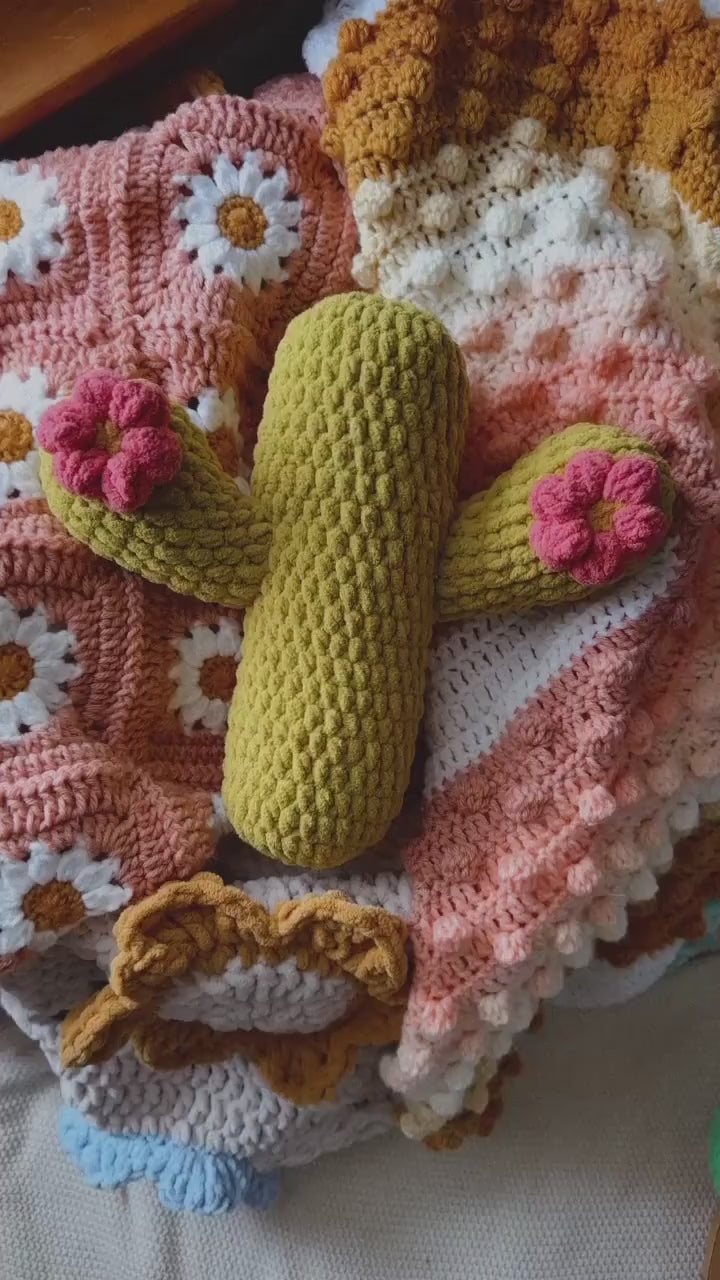 Cactus Pillow Crochet Pattern (PDF Pattern)