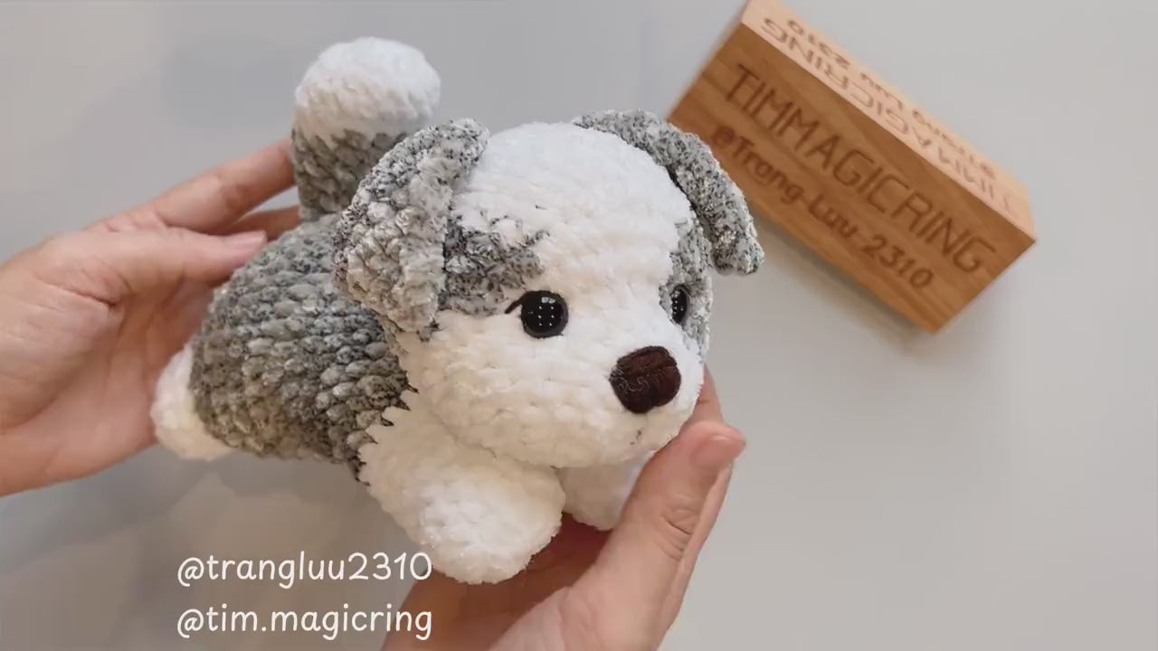 MagicRing Crochet Dog Pattern 3 in 1: Aussie Pups Australian Shepherd (PDF Pattern)